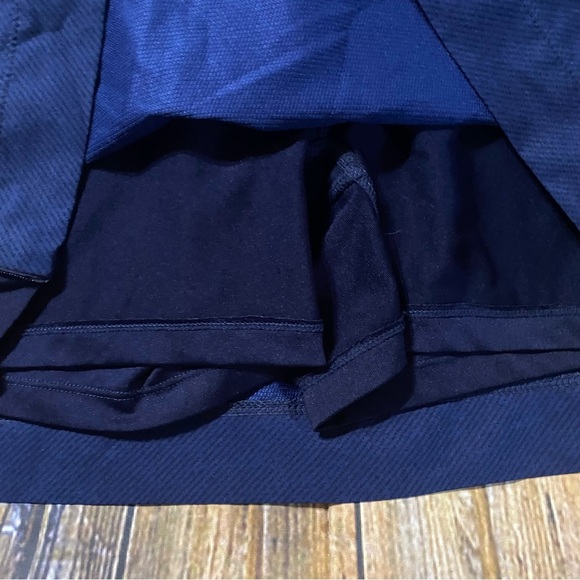 Mondetta Blue Striped Stretch Waist Pockets Zipper Side Golf Tennis Skort - Picture 3 of 6